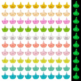 jrootouh 90pcs Mini Resin Manta Ray Figures Bulk Tiny Resin Animals Little Small Figures to Hide Glow in Night Garden Decor