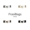 FrasiBags Ladies Wide Metallic Leather Bow Round Ring Oval Belt