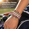 WEGLS 6 Pcs for Hea-ted Merch Riva-lry Bracelet Letter Beads