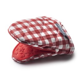 Zeal V124R Gingham Mini Mitt Pot Holder, Cotton, Red, 17.5 x 13.5 x 2.5 cm