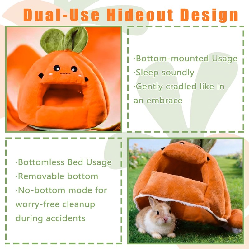 Acsist Rat Hammock, Hamster Bed,Sugar Glider House with Warm Fleece,Washable