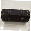 STOBAZA PU Leather Motorcycle Saddlebag Round Tool Storage Bag with