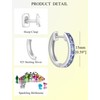 JIWOY Hoop Earrings 925 Sterling Silver Round Huggie Earring Created
