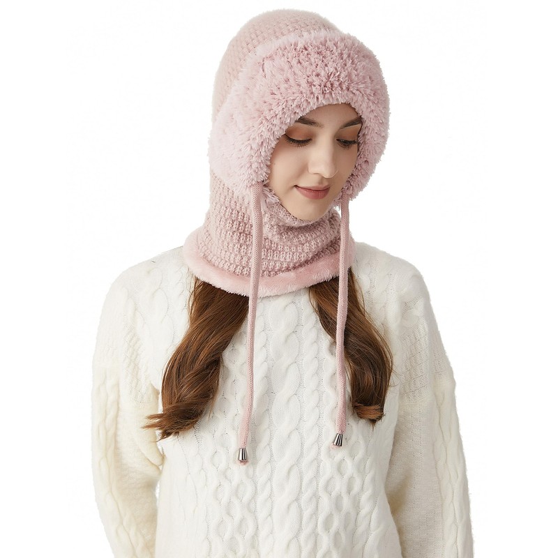 SEAUR Mask Knit One-Piece Hat for Women Winter Warm Ski