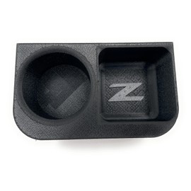 SpyderBands Cup Holder Compatible with Nissan 350Z 2003-2009 (Black with Silver Z)