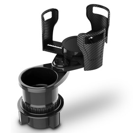 D-Lumina Car Cup Holder Expander, Multifunctional 2 in 1 Car Cup Holder Extender Adapter with Adjustable Base, Compatible with All Types of Water Bottles and Drinks Cups.