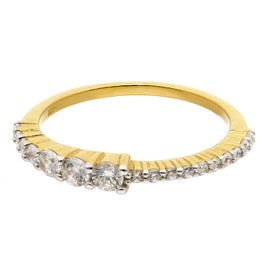 trendor 68470 Women's Ring Gold 333/8 Carat Zirconia Ring Beautiful Jewellery for Women Elegant Gift Idea and Great Accessory, Precious metal, Cubic Zirconia