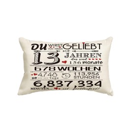 Artoid Mode Gift for Mum Dad Grandma Grandpa Sister Friend 9-70 (13) Years Cushion Cover 30 x 50 cm Birthday Gifts Decorative Cushion Cover Happy Birthday