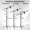 C Stand with Boom Arm, Photography Light Stand Kit -