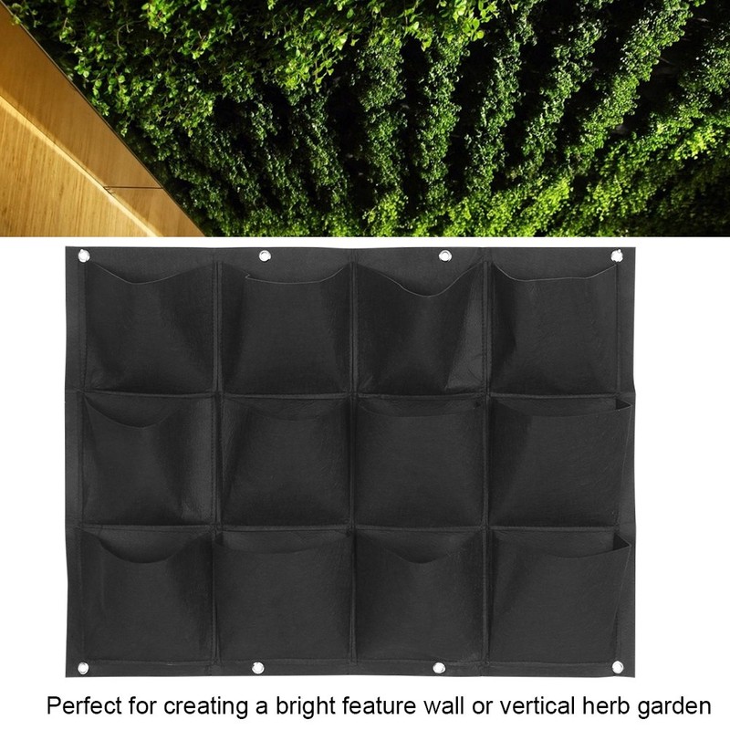 Planting Bag Garden Balcony Wall Vertical Flower Plants Hanging Planter
