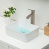 Kichae Vessel Sink Rectangular - 16"x12" Modern White Bathroom Sink