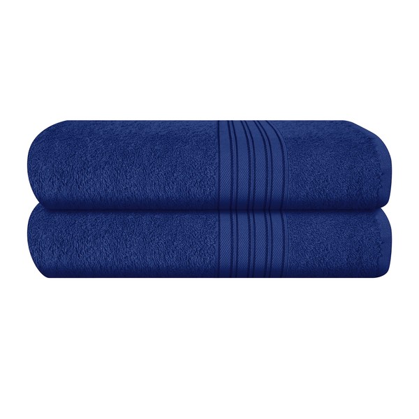 BOUTIQUO 100% Cotton 2 Pack Bath Towel Set 28x55, Eco-Friendly