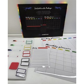 Magnetic Whiteboard for Fridge - Non-Slip Magnetic White Board with Premium PET Vinyl - Magnetic Dry Erase Board with Ultra Fine Tip Markers