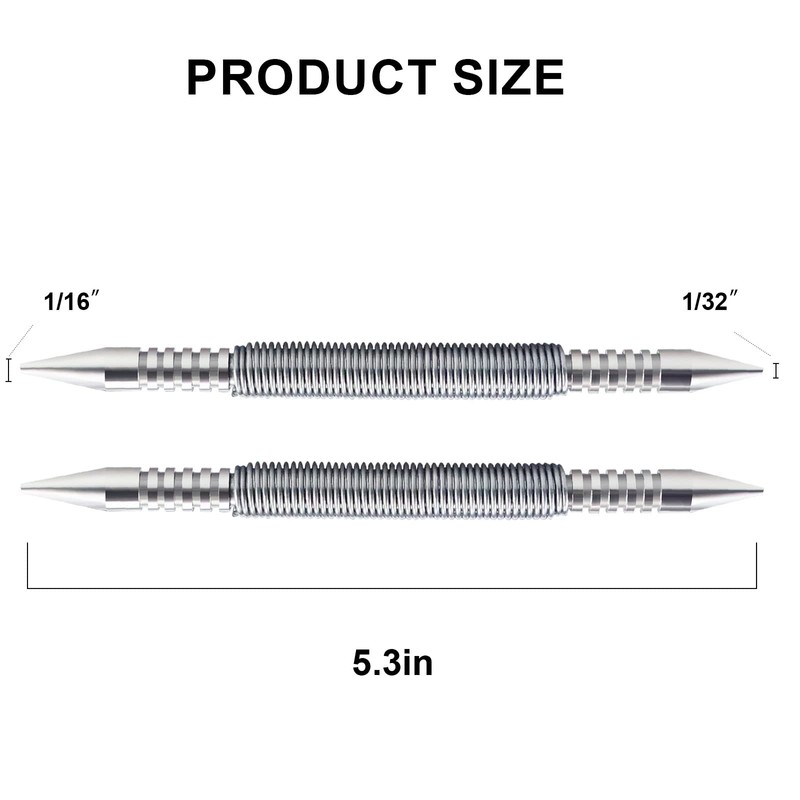 PMIIO Dual Head Nail Setter Spring Loaded Nail Set Spring