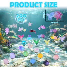 BENOSPACE 200 Pcs Mini Resin Ocean Animals Miniature Plastic Fish Aquarium Decorations Tiny Sea Animal Variety Figurines to Hide for DIY Crafts Fairy Garden Dollhouse Micro Landscaping Fish Tank