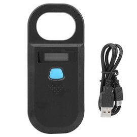 Rechargeable Handheld RFID Reader 134.2Khz 125Khz EMId FDX B ISO11784/85 Animal Chip Scanner(Black )