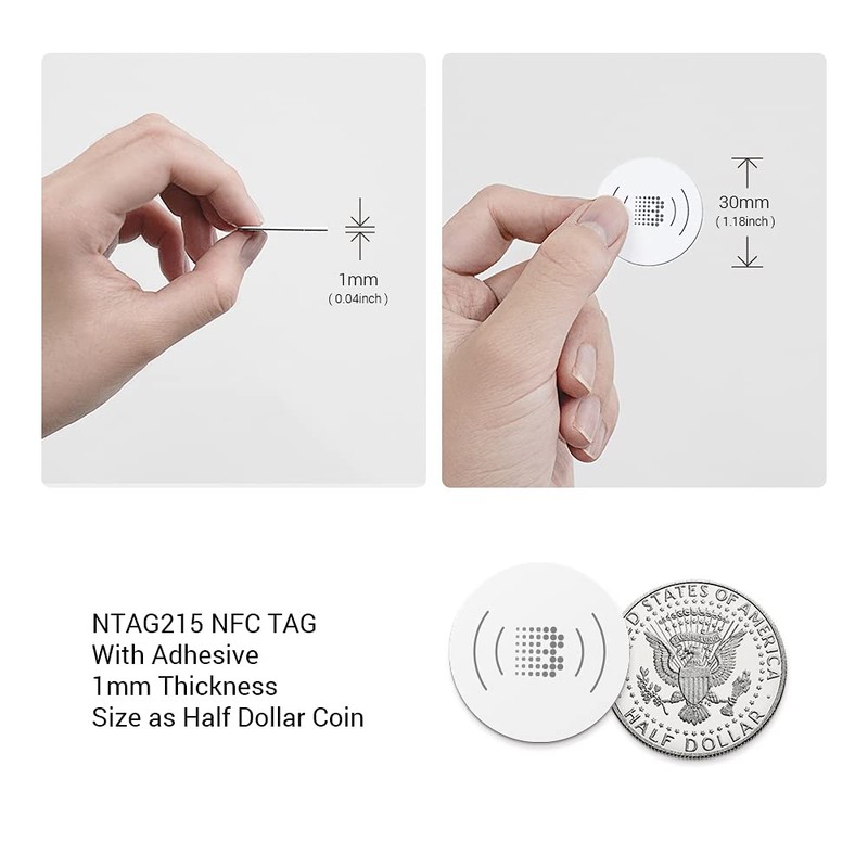 BroadLink Smart NFC Tag NTAG215 PVC Blank White Tags Compatible