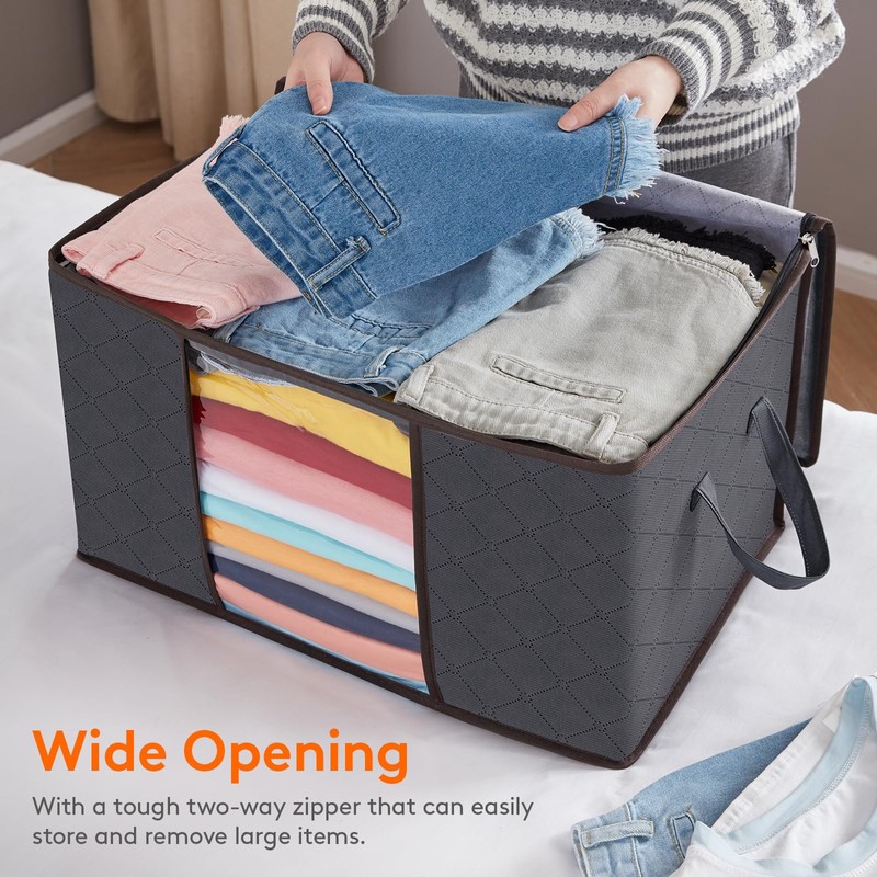 Lifewit 6 Pack Clothes Storage Bags, Foldable Storage Box Moving