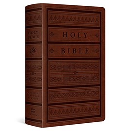 ESV Large Print Personal Size Bible (TruTone, Brown, Engraved Mantel Design)