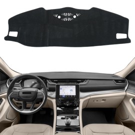 Xipoo Dashboard Cover Mat Compatible with 2021-2025 Jeep Grand Cherokee L Dash Board Cover Nonslip Sun Resistant Dash Mat Replacement for 2021-2025 Jeep Grand Cherokee L Accessories
