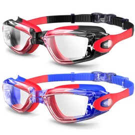 Braylin Swim Goggles, 2-Pack Swimming Goggles, Anti Fog, No Leaking For Adult Women Men Youth