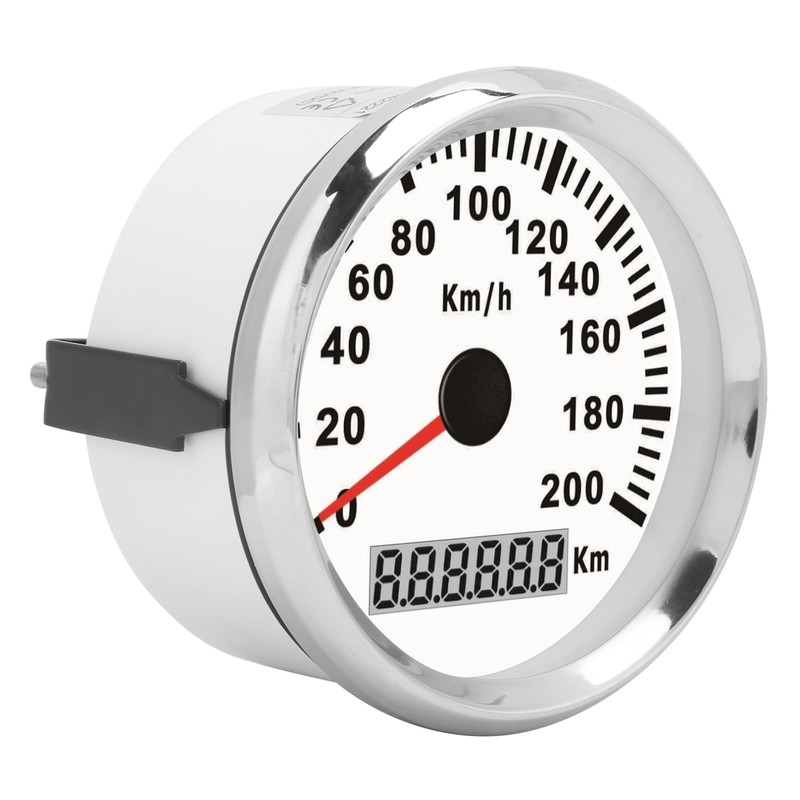 3‑3/8in Speed Gauge GPS 200km/h 12V/24V for Ship Yacht Motorcycle