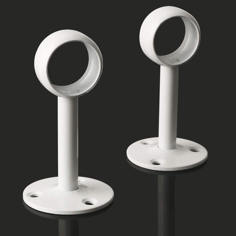 SAYAYO Curtain Pole Holder Ceiling Mount White with Screws for