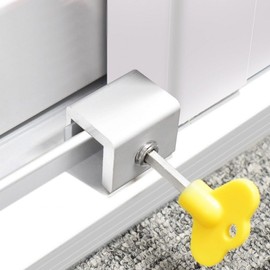 Single-Hole Locking Security Stopper for Window Screens & Apartment Windows Single-Hole Type 2ea
