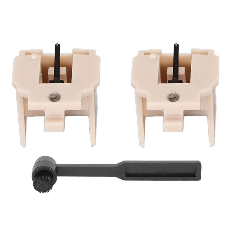 2PCS Record Player Needles Replacement Turntable Needles with Stylus Cleaning