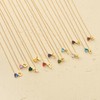Initial Birthstone Necklace for Women Trendy , Dainty 14K Gold
