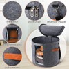 Suzile 4 Pcs Hat Boxes Oversized Round Cowboy Hat Storage