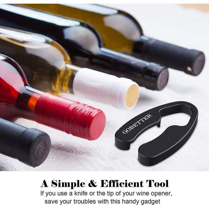 GOBETTER 2 Pcs Wine Foil Cutter Magnetic Design, 4 Stainless