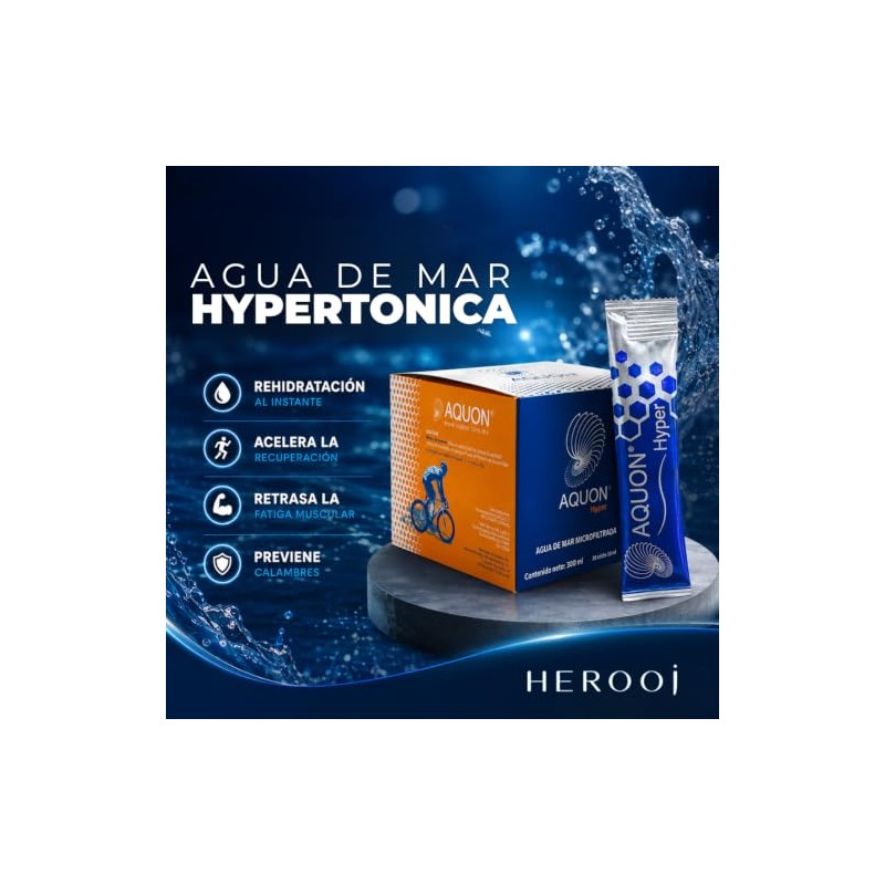 Herooj Hyper Electrolitos Naturales Agua Mar Microfiltrada Sticks Reemplazo Hidratación