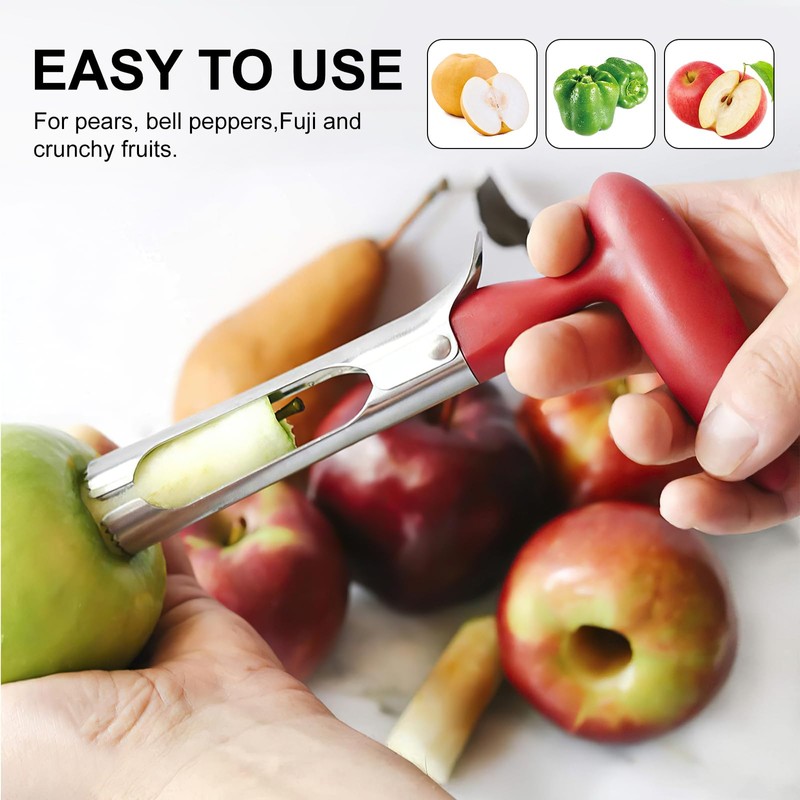 Apple Corer, Apple Corer Remover with ABS Handle and Serrated