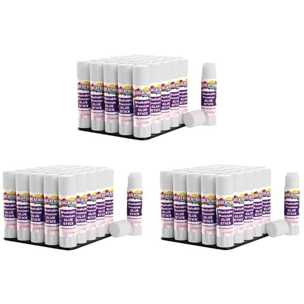 Colorations Premium Glue Sticks, Set of 90, Each 0.32 Ounces,
