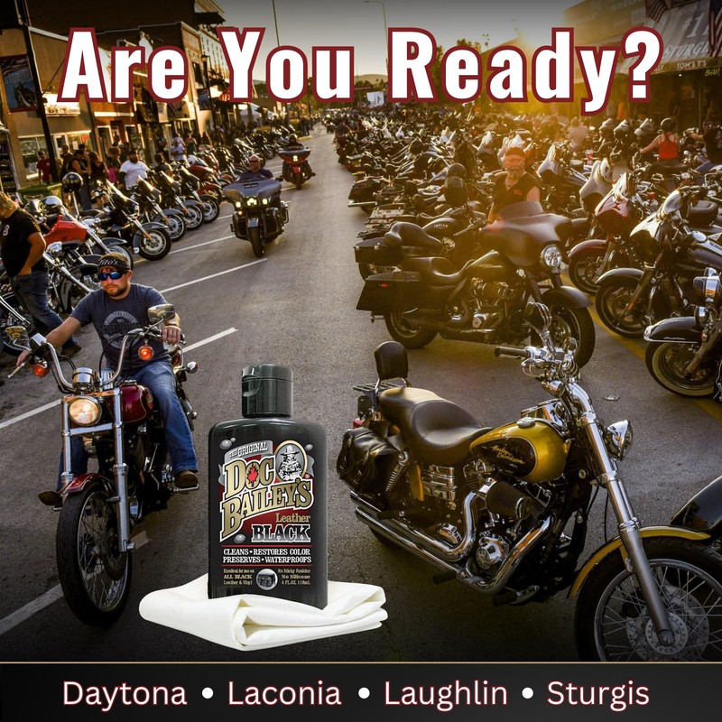 Doc Baileys Black Leather Detail Kit- Complete One-Step Formula to