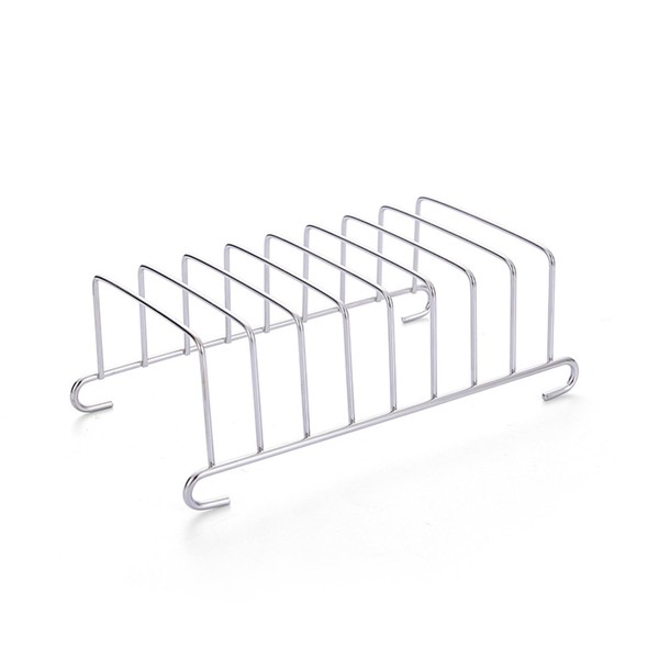 BRIOTA Toast Rack, Stainless Steel Toast Holder, 8 Slice Rectangle Air Fryer Wire Toast Racks, Air Fryer Accessories, Silver Bread Rack for Air Fryers, Press Cooker, Roasting Oven - 15.5 x 8.5cm