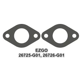 E-Z-GO 2 PCS CARBURETOR GASKET FIT EZGO 1991 & UP GAS GOLF CART 26725-G01 26726-G01