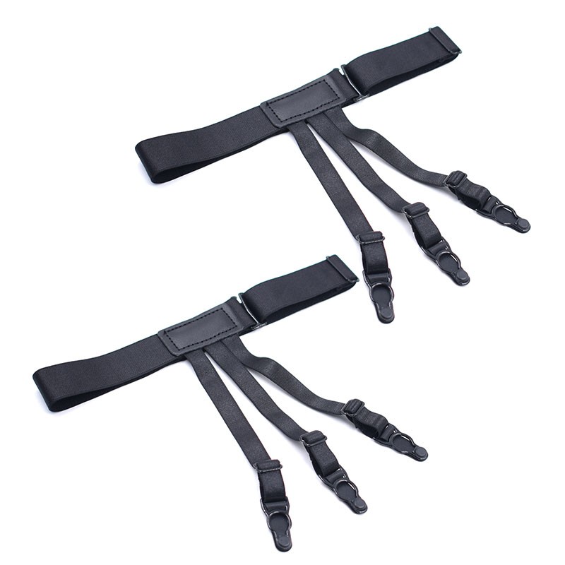 Adjustable Shirt Stays for Men – Elastic Shirt Holders with