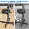 Rfiver Mobile TV Stand for 23-60 Inch LCD LED Flat/Curved