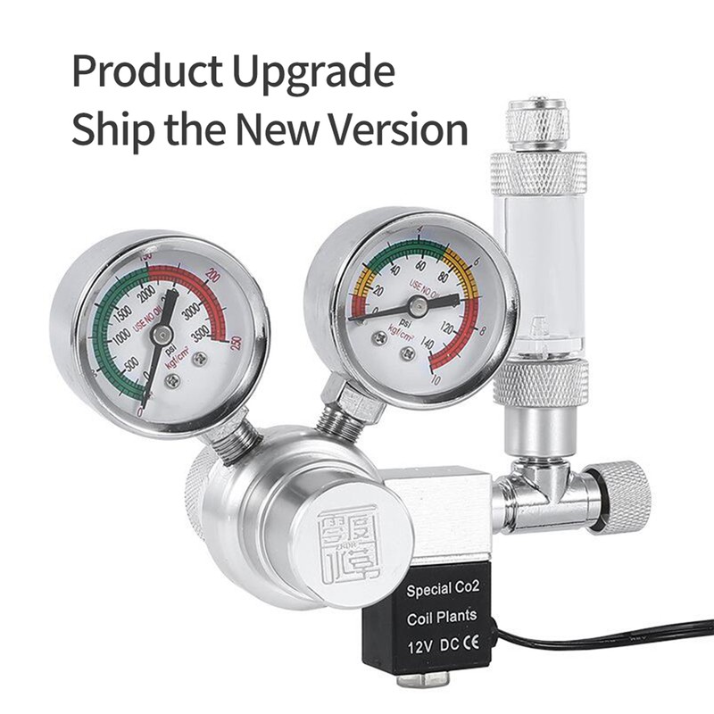 Aquarium CO2 Regulator CO2 Cylinder Pressure Reducing Regulator with Solenoid