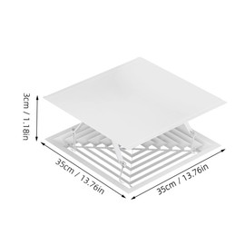 SHOWERORO Air Conditioner Vent Deflector Square Design for Central Air Conditioning Easy Installation Enhances Comfort and Efficiency Minimalist Style White