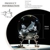 ZEERSHEE 3D Glass Laser Cardinal Bird Paperweight 60mm Crystal Ball