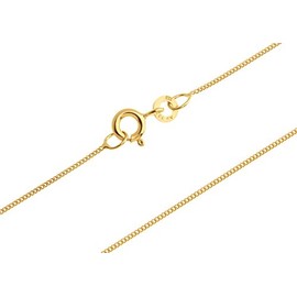 Fa. Thomas Maier, 0.8mm Curb Chain Necklace, Gold chain, in Genuine 333 Gold / Choice of Length 38 - 60 cm, Yellow Gold