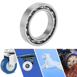 ACROPIX 6909 Deep Groove Ball Bearings P6 45x68x12mm Lubricated Bearings Open Type Silver Tone Scooter Skateboard Wheel