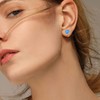 G23 Titanium & Opal Stud Earrings for Women, Girls, Hypoallergenic