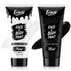 Erinde Pintura Corporal Blanco+Negro Face,Pintura Facial de Cobertura Total