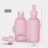 seafulee 24 Pack 2 oz Pink Coated Glass Dropper Bottles