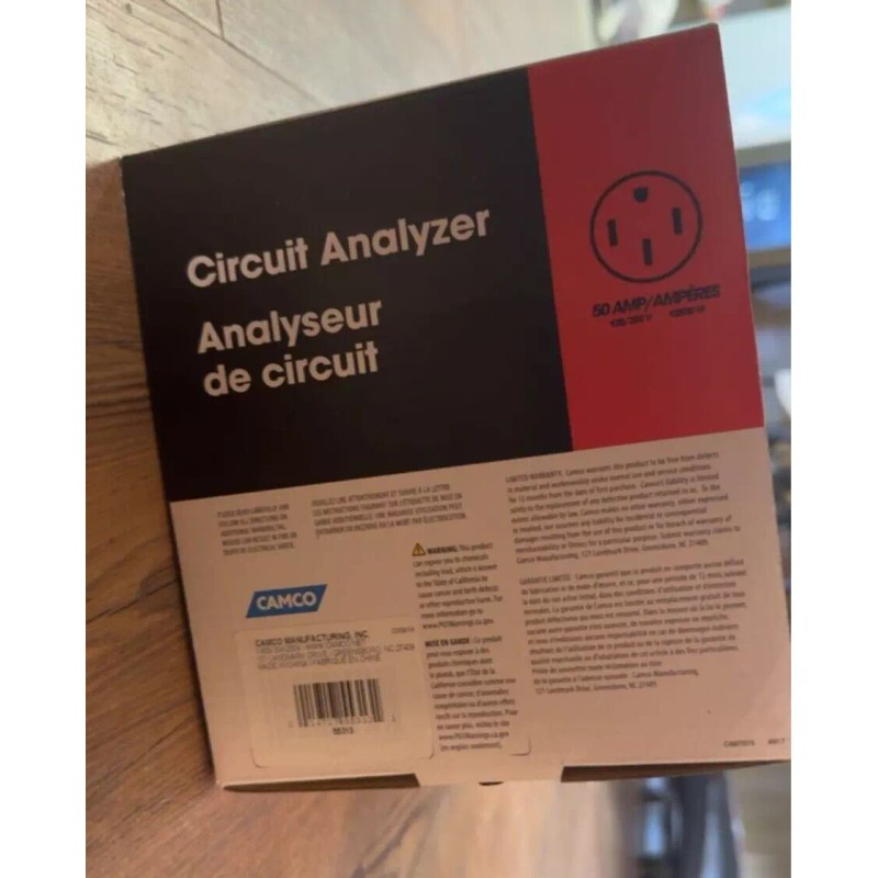 Camco Power Grip - Circuit Analyzer - 50Amp 24" Dogbone