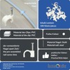 Lumonic 100 x Nail Clips 7 mm for Cable White